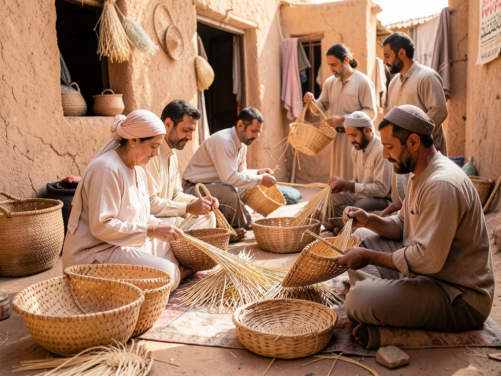 معروفة بسلال السعف والمهفّة